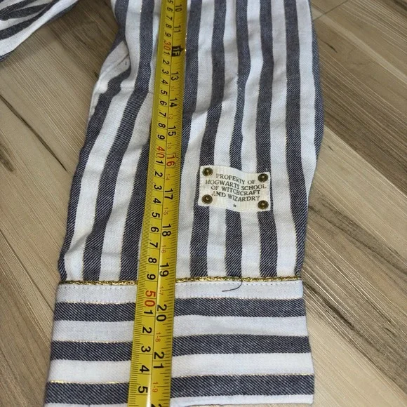 HARRY POTTER Team Hogwarts STRIPED SLEEP SHIRT Dress‎ Pajama L 10-12 Love Lounge - Picture 6 of 13